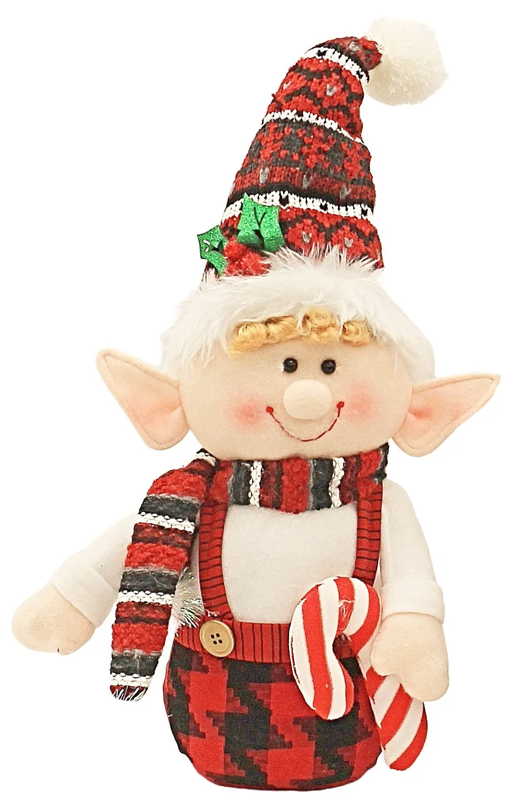 12" Fabric Cheery Elf Ornaments