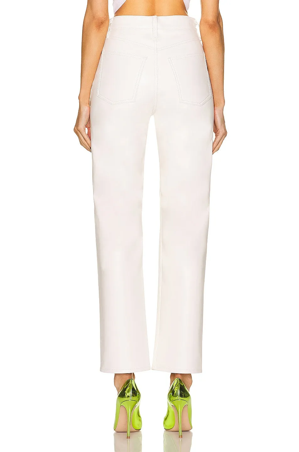 Agolde Recycled Leather 90'S Pinch Waist Pants, Lace