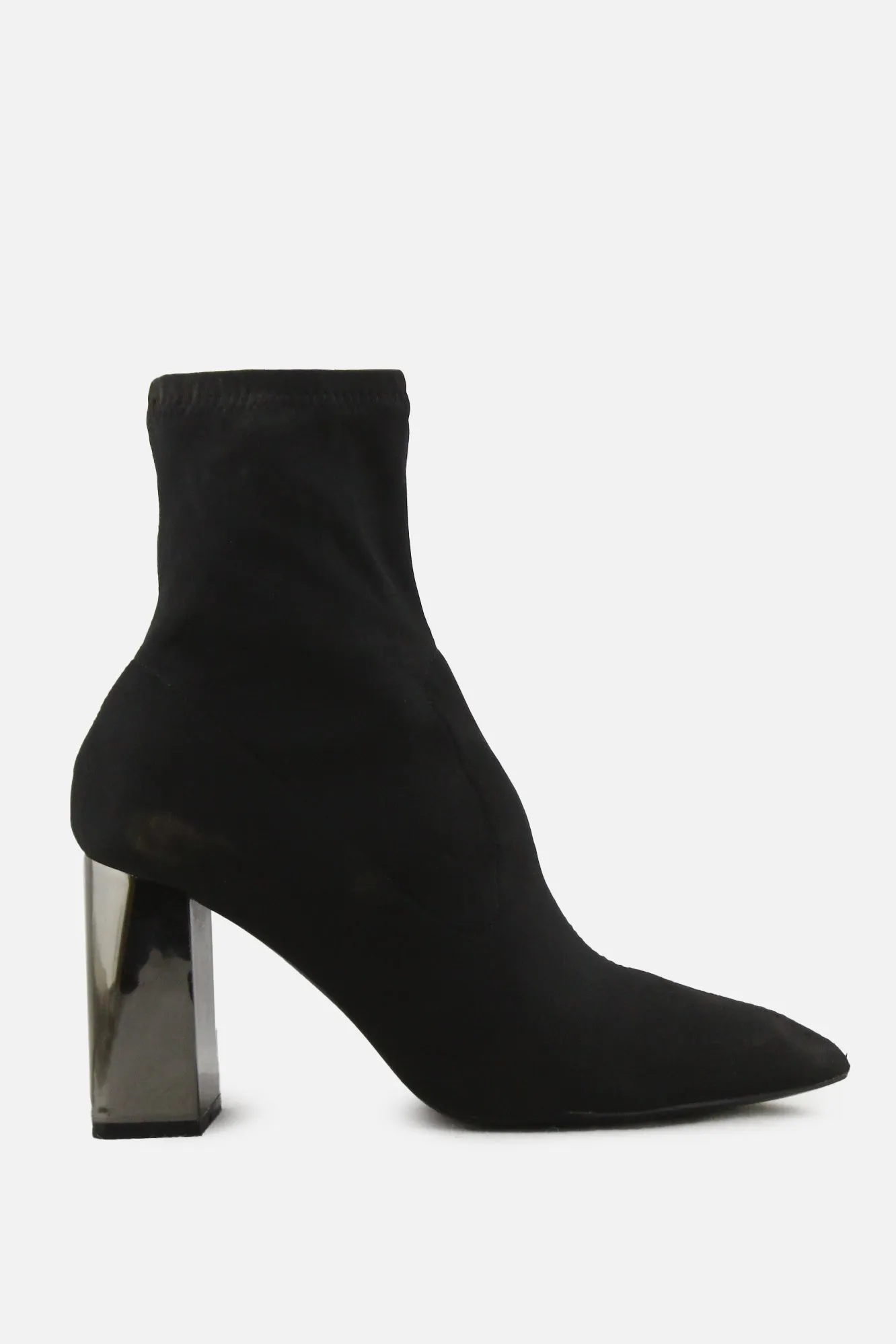 Bershka Block Heels Sock Boots | Textile