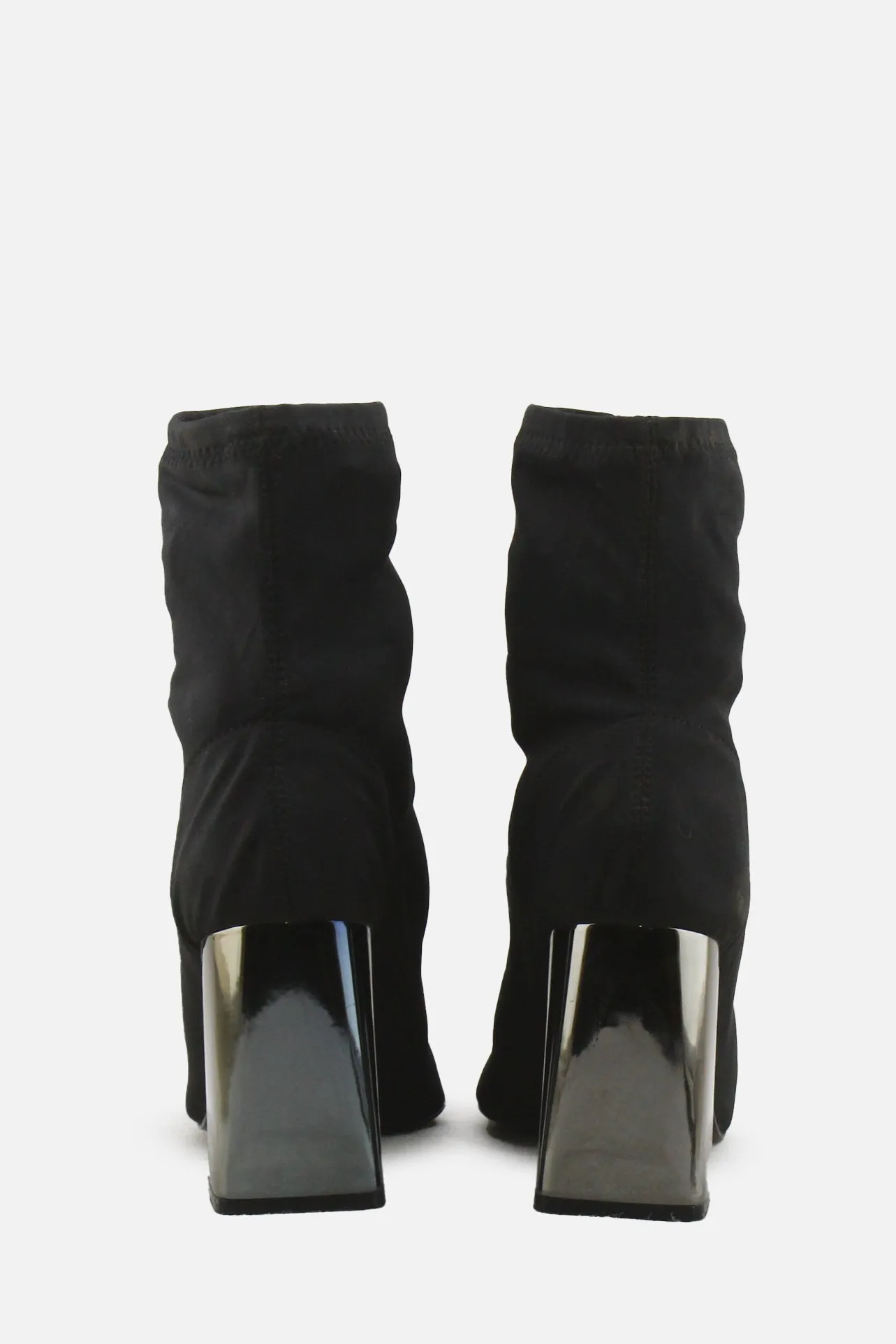 Bershka Block Heels Sock Boots | Textile