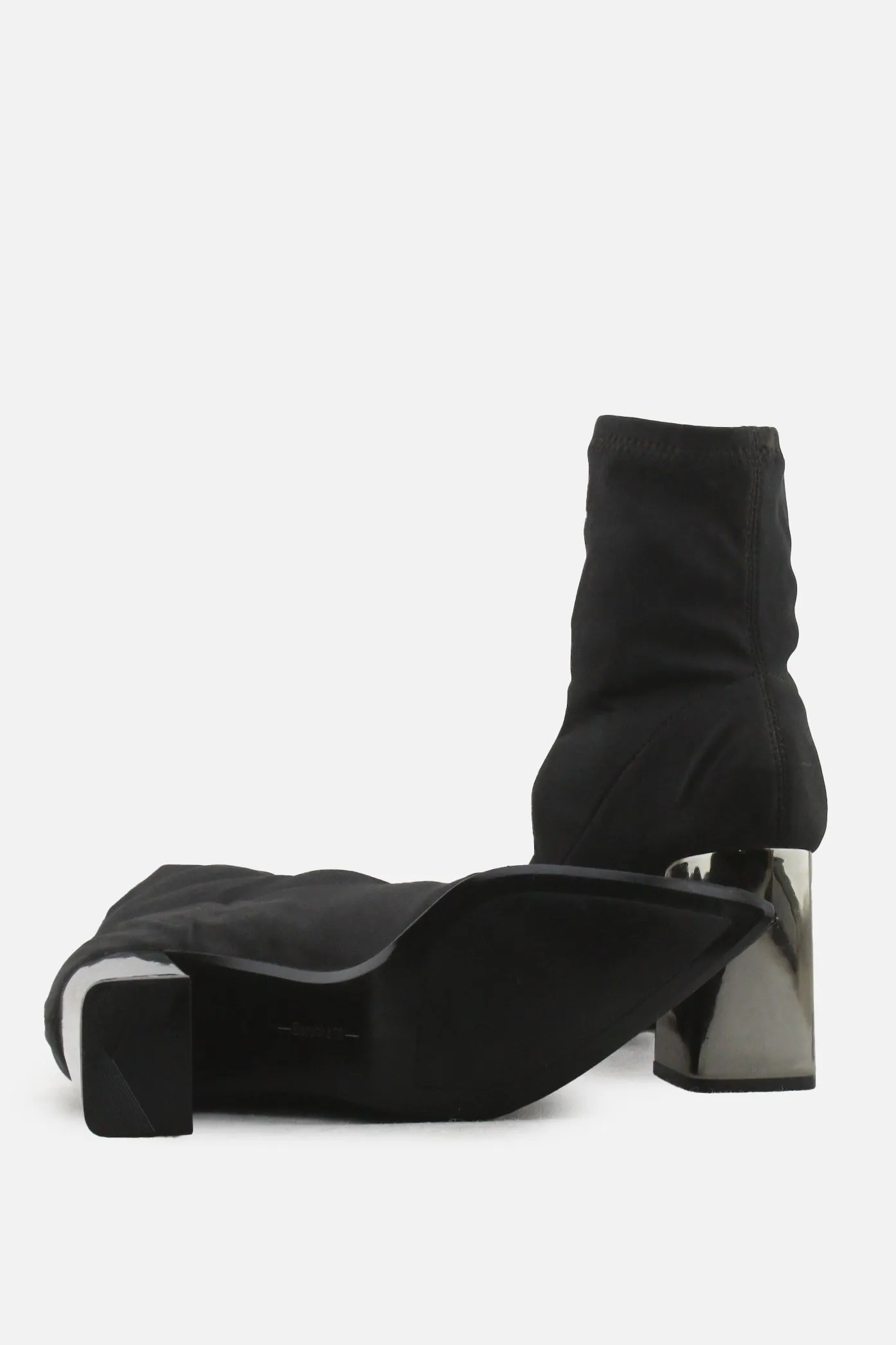 Bershka Block Heels Sock Boots | Textile