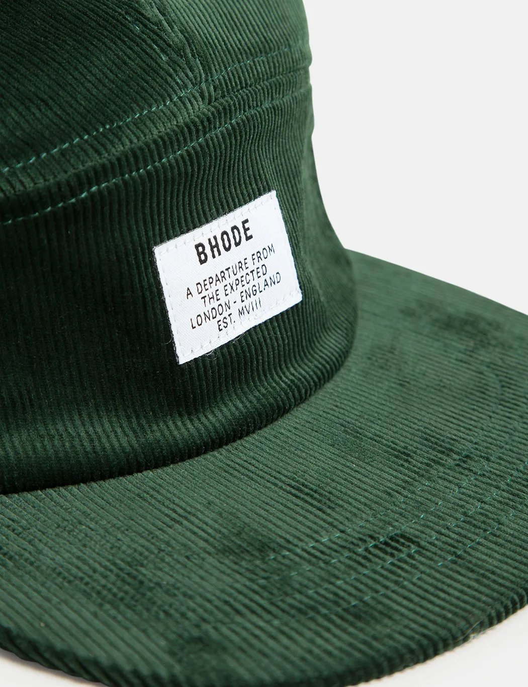 Bhode 5-Panel Cap (Cord) - Forest Green