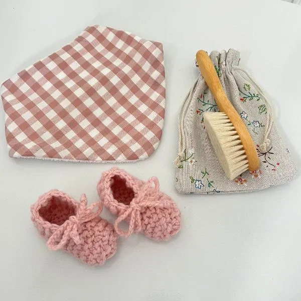 Brush, Dribble Bib & Bootie Set