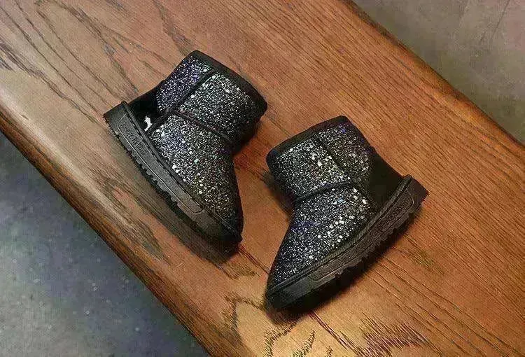Children's snow boots in sequins