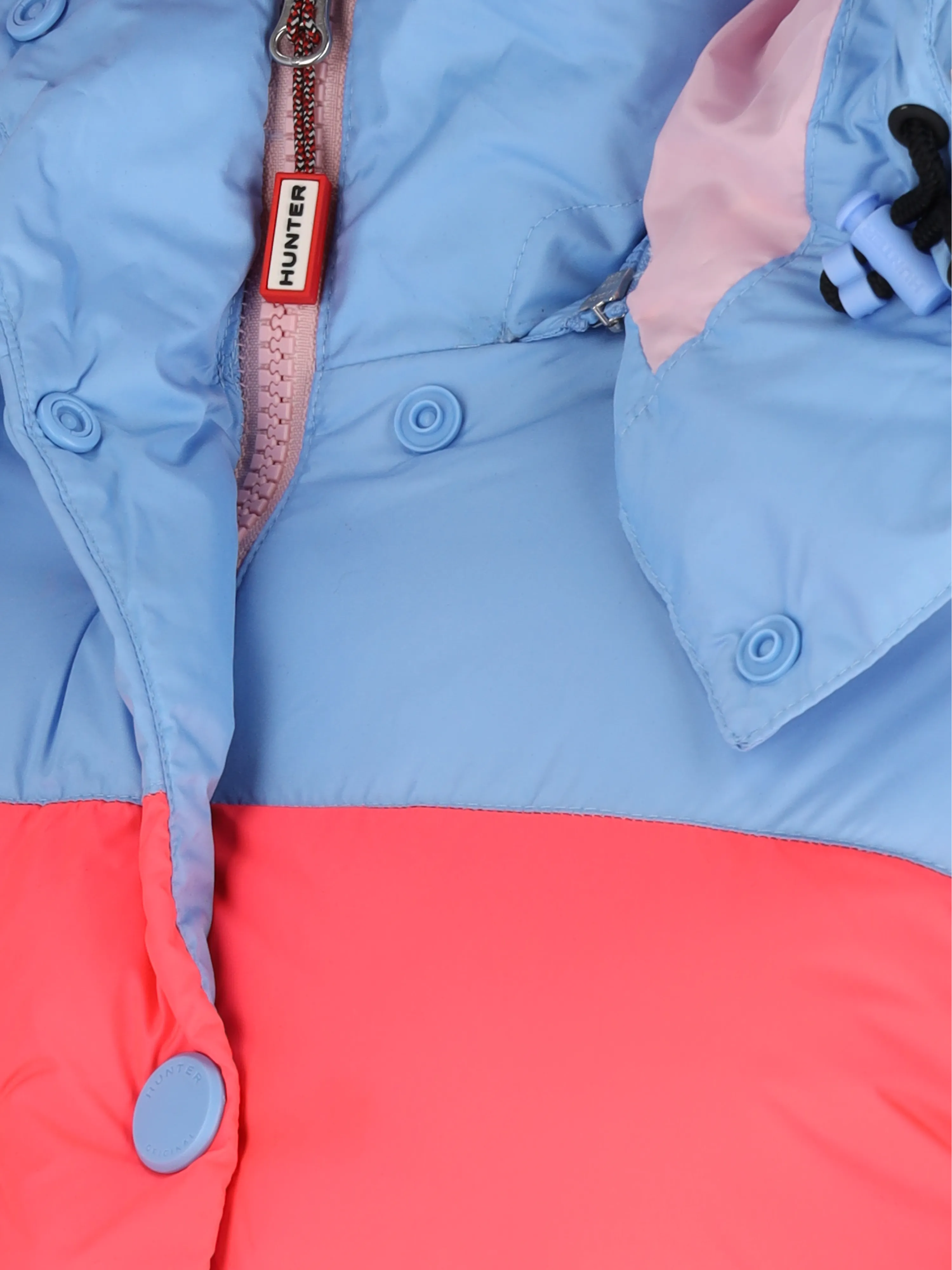 colour-block padded coat