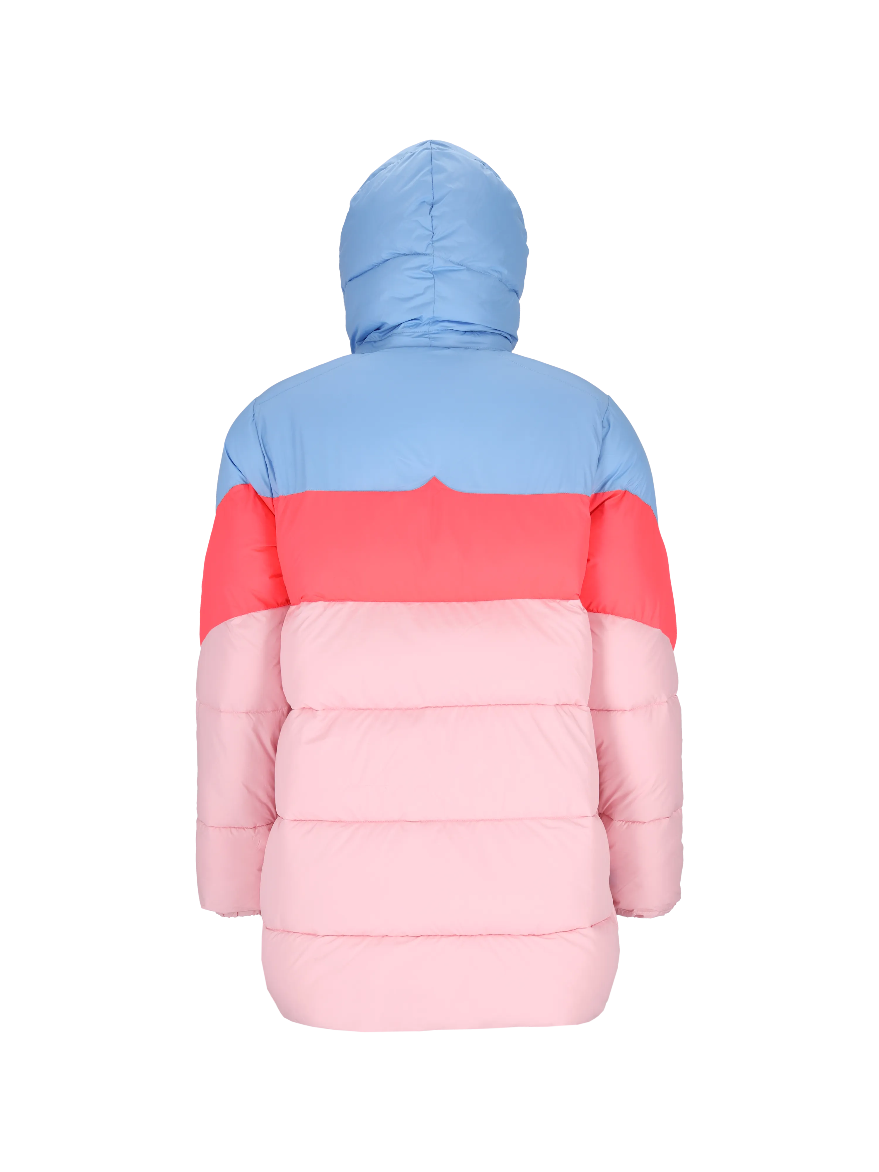 colour-block padded coat
