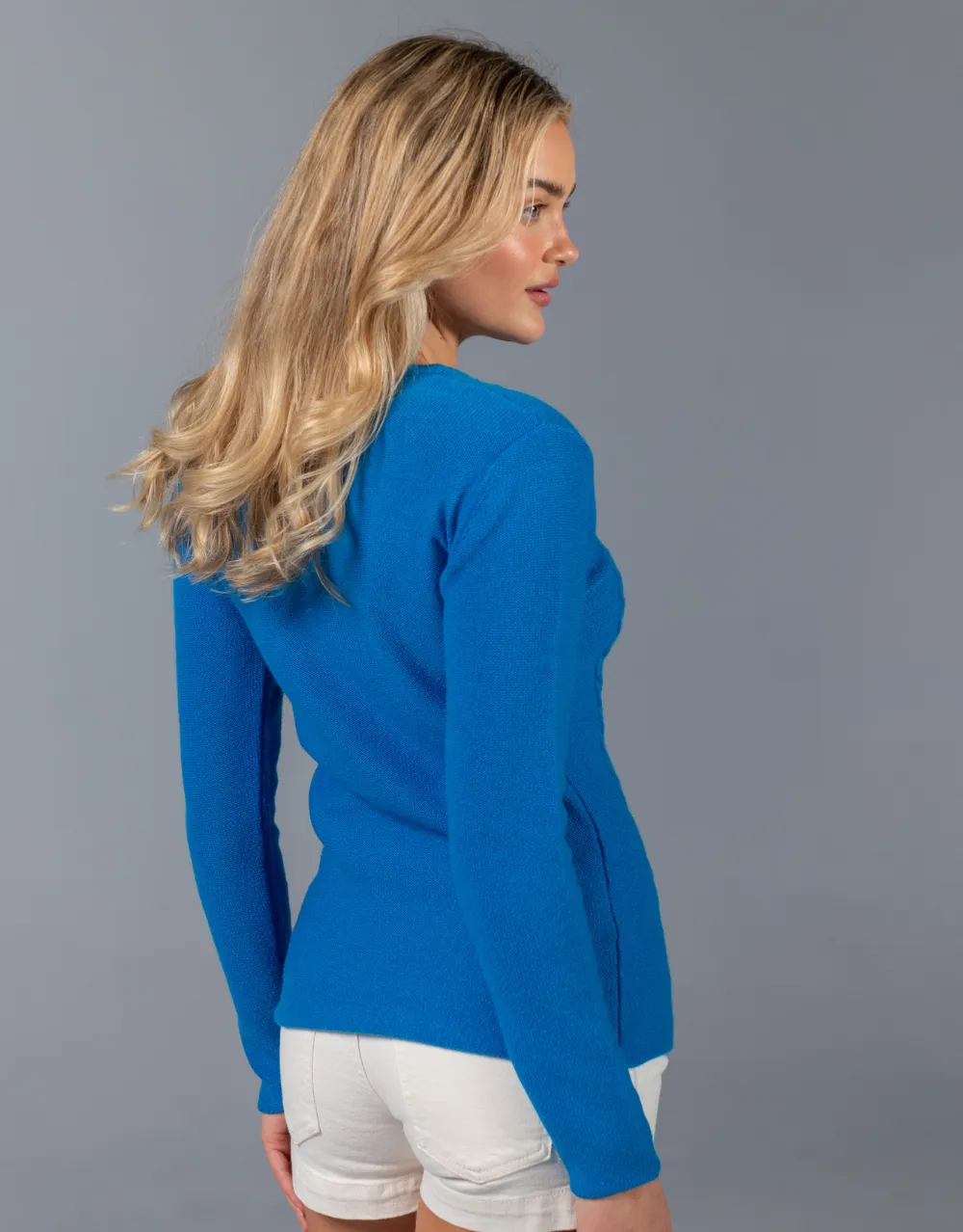 Everyday Cable Sweater in Azul