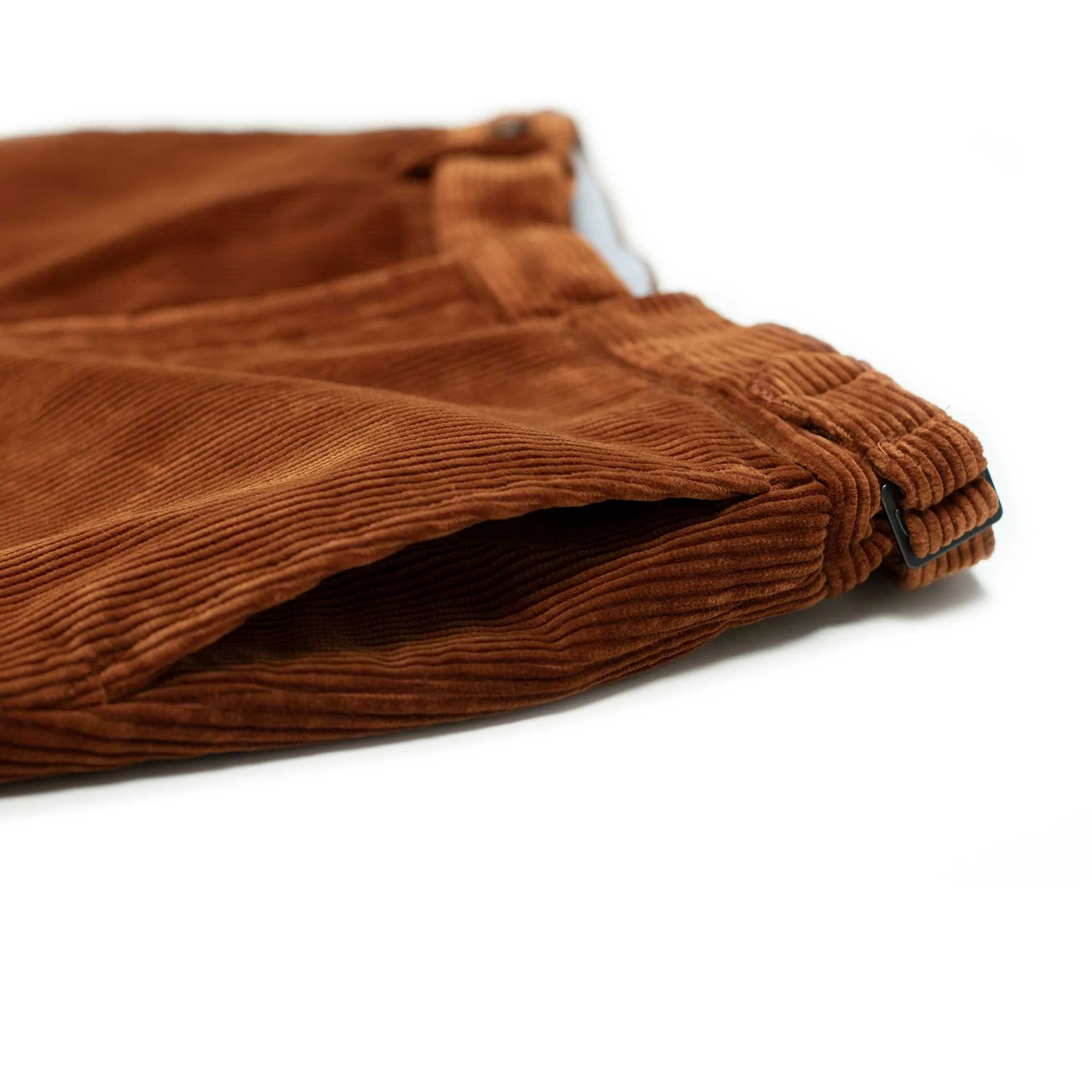 Higher-rise rust washed cotton corduroy trousers (restock)