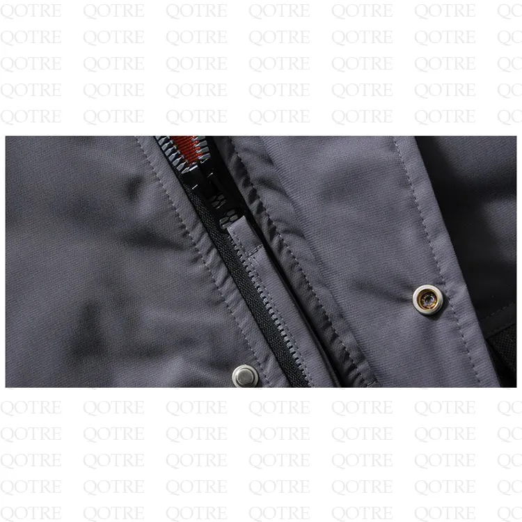 Hooded White Duck Down Thickened Bellows Pocket Down Jacket