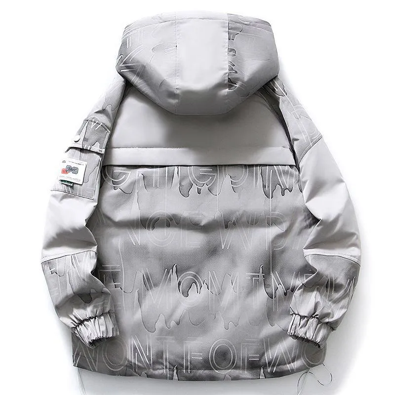 Hooded White Duck Down Thickened Bellows Pocket Down Jacket