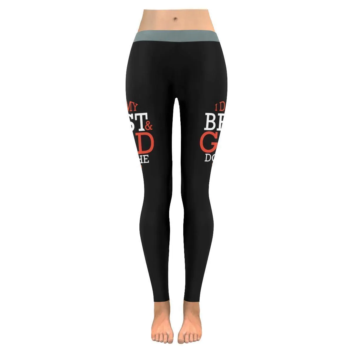 I Do My Best & God Does The Rest Christian Jesus Faith Upf40  Womens Leggings - Christian Leggings For Women