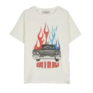 Jason Flame Short Sleeve T-Shirt Off White
