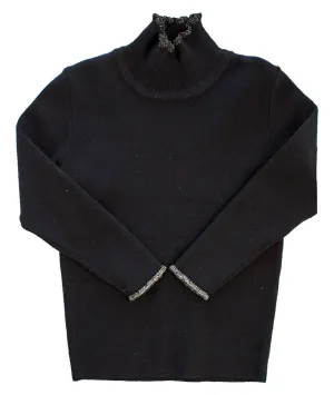 KIPP BLACK KNIT TURTLENECK