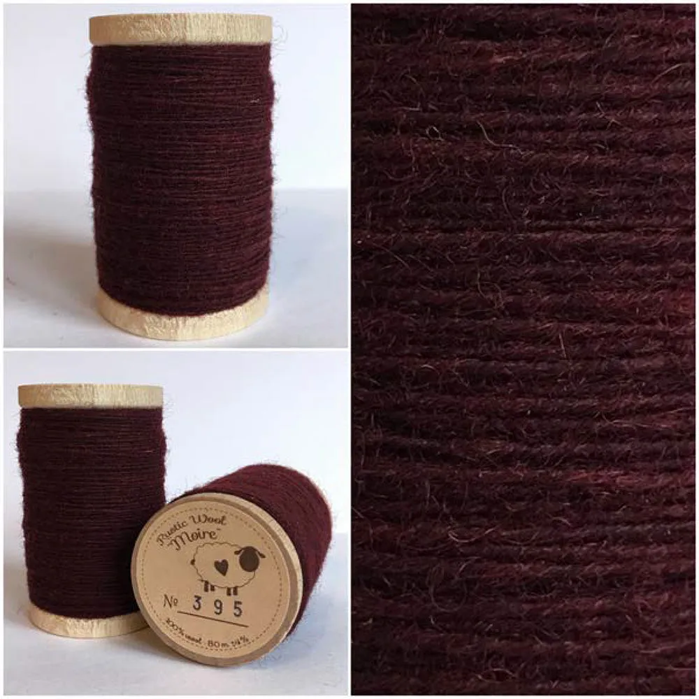 MAHOGANY Hand Dyed Fat QUARTER Wool Fabric for Wool Applique and Rug Hooking