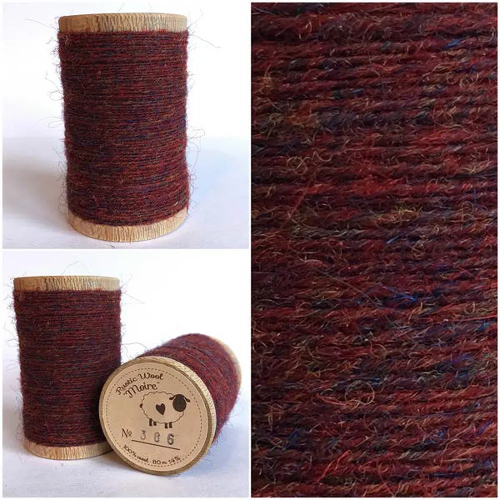 MAHOGANY Hand Dyed Fat QUARTER Wool Fabric for Wool Applique and Rug Hooking