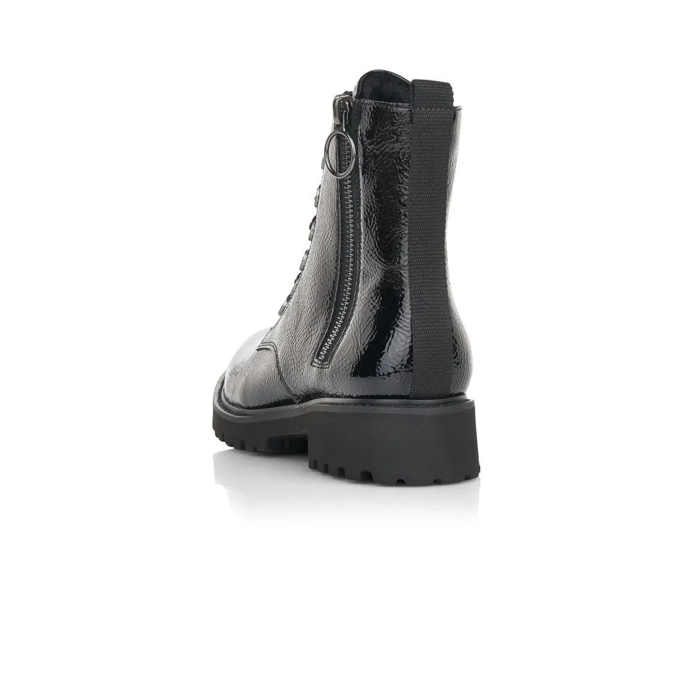 Montana Black Patent Boots Ankle Boots