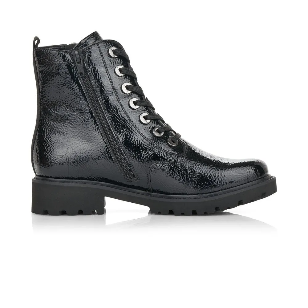 Montana Black Patent Boots Ankle Boots