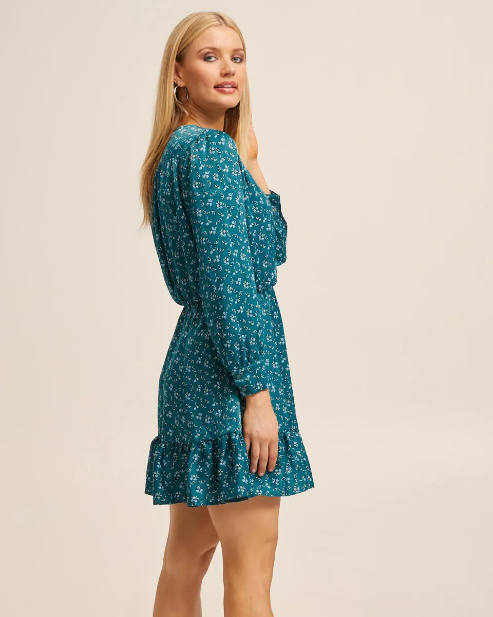 Nursing Wrap Short Dress - Evergreen