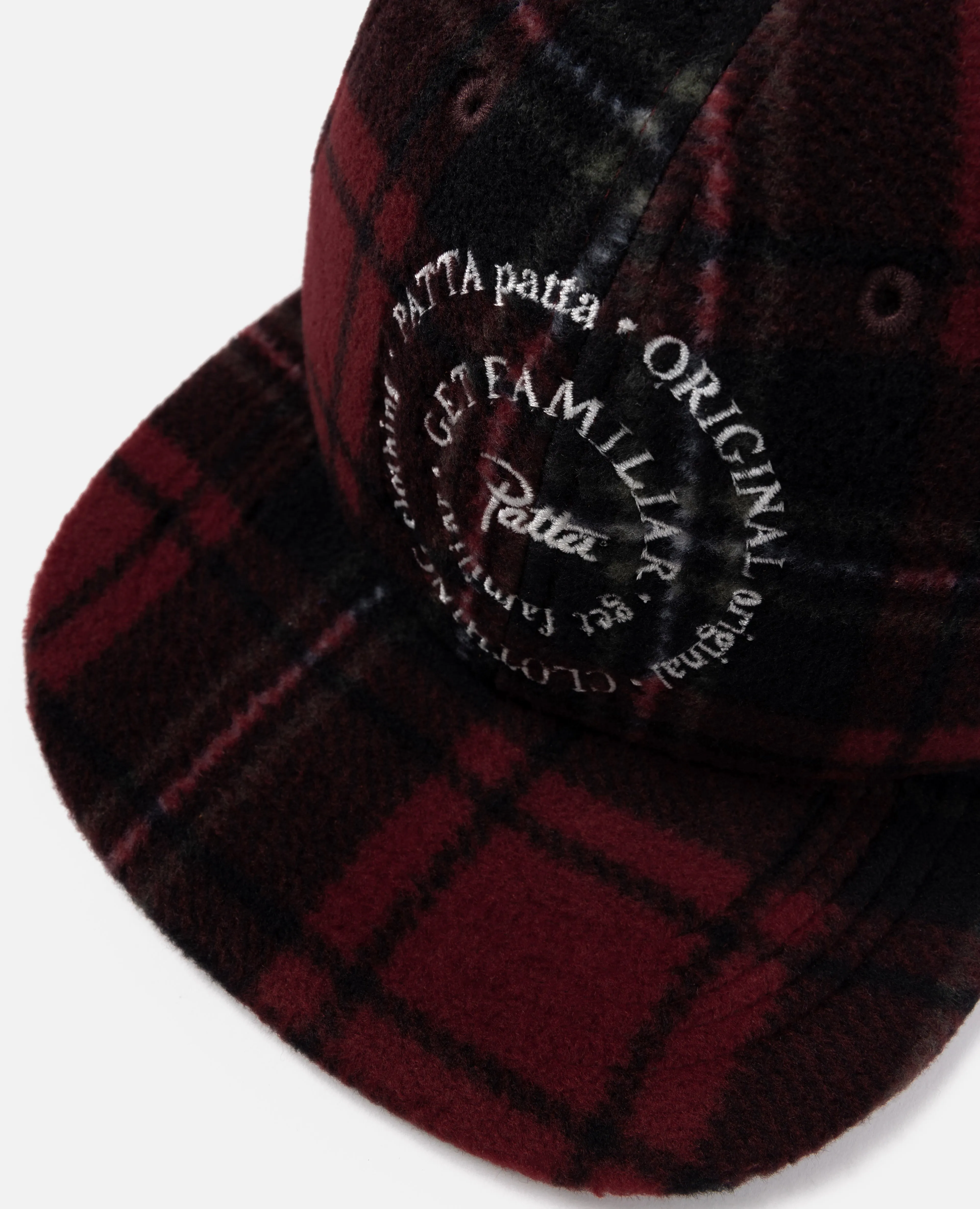 Patta Tartan Polar Fleece Cap (Multi/Biking Red)