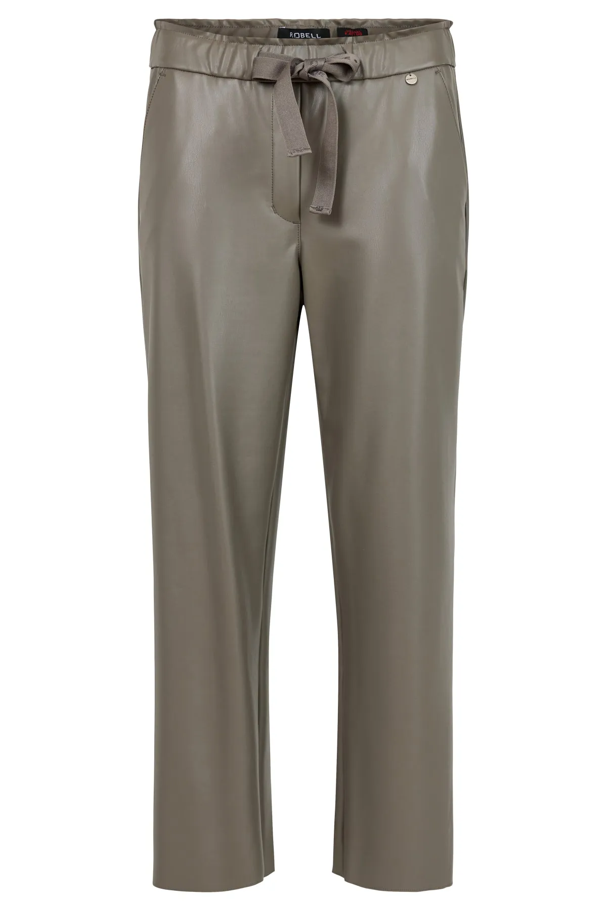 Stylish Robell Kati Faux Leather Trousers in Elegant Mocha or Classic Black - Perfect for Any Occasion