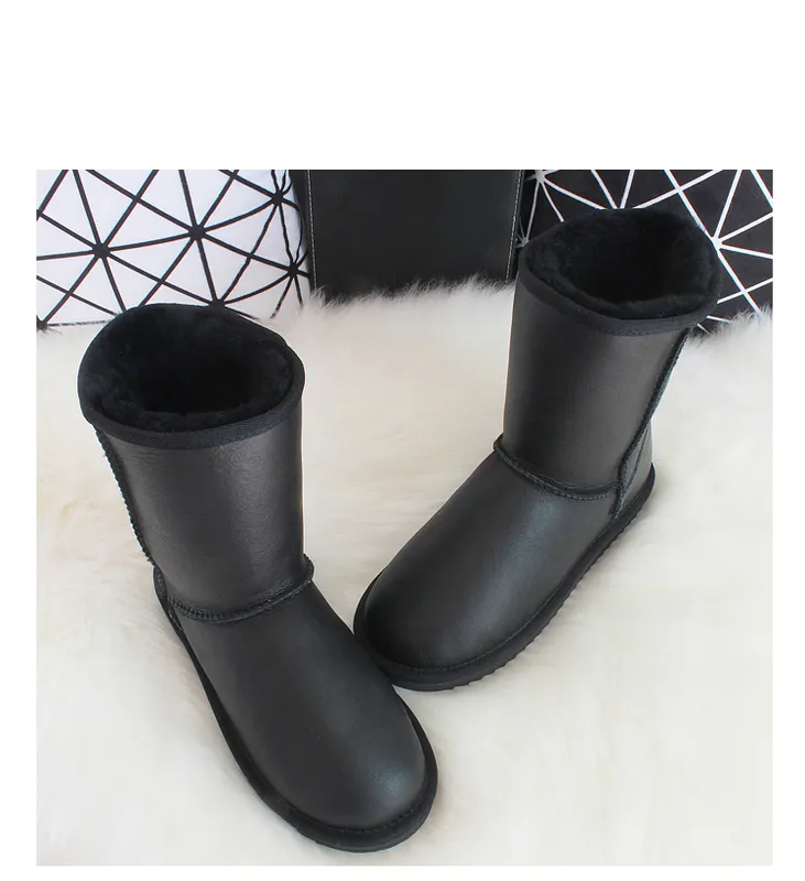 Sheepskin & Fur Waterproof Snow Boots for Women