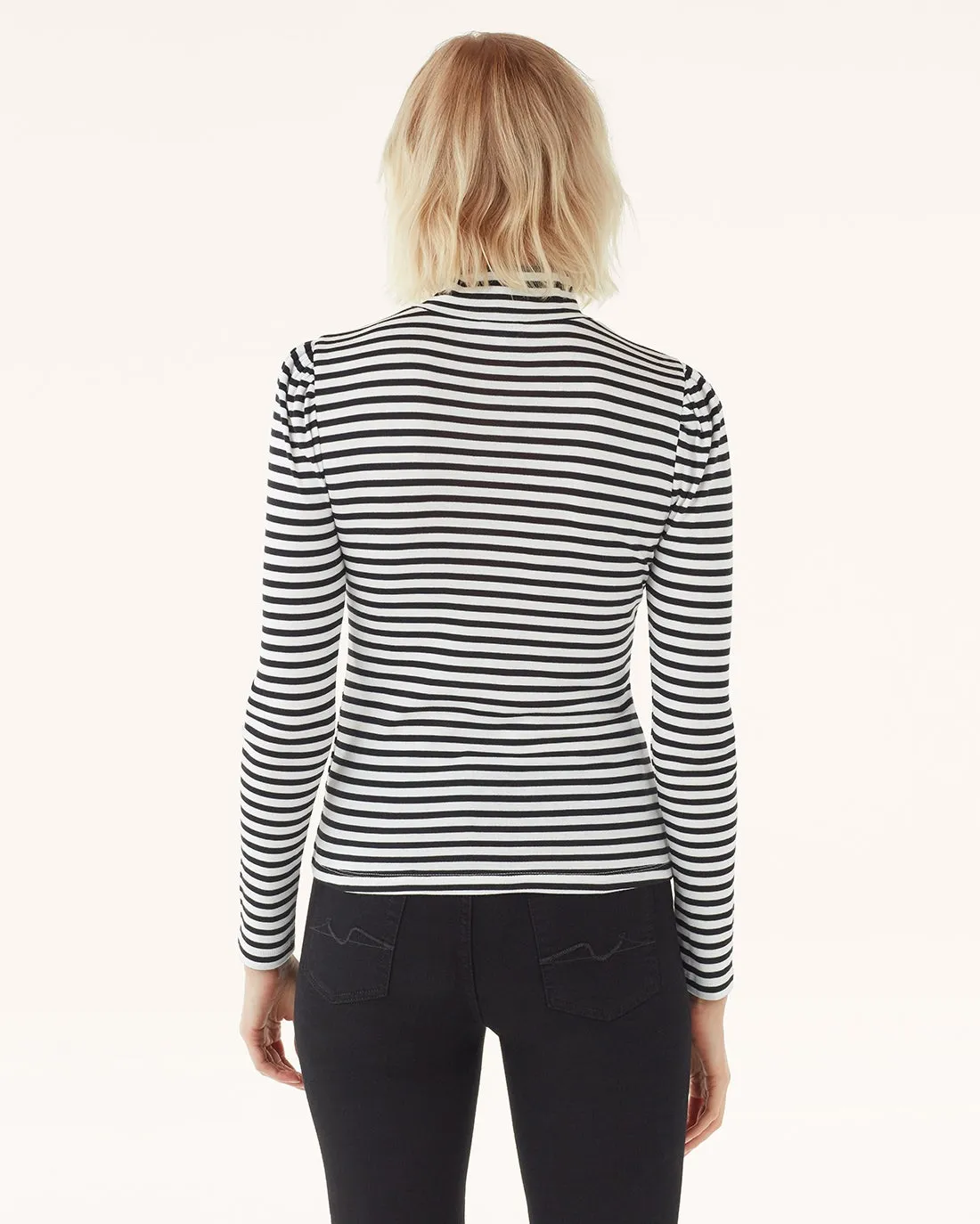 Splendid - Turtleneck in Black/White Stripe