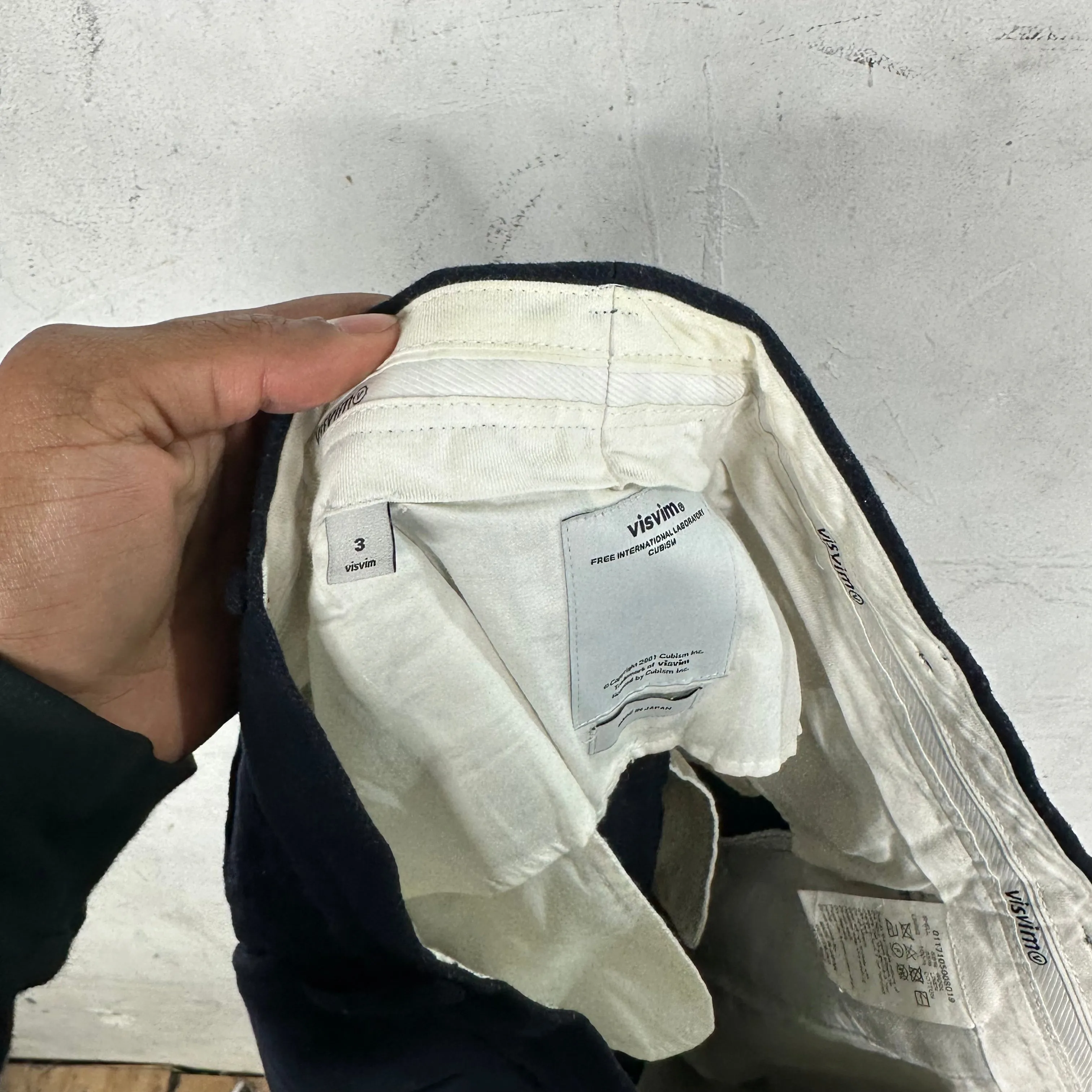 Visvim Navy Wool Mix Trousers