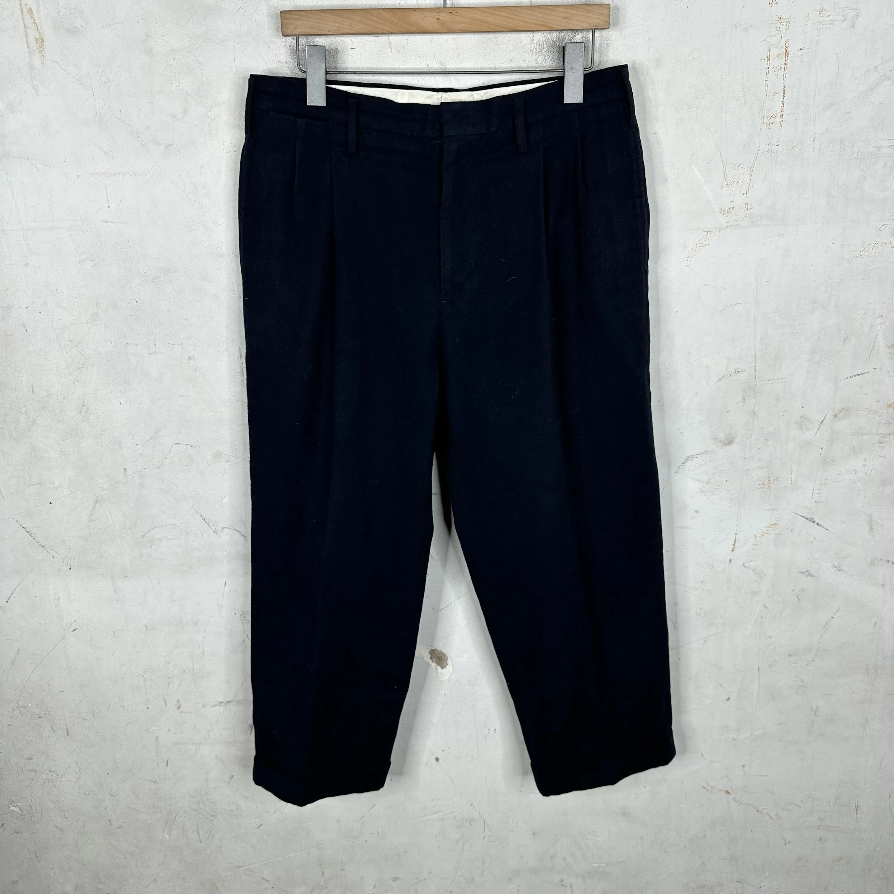 Visvim Navy Wool Mix Trousers