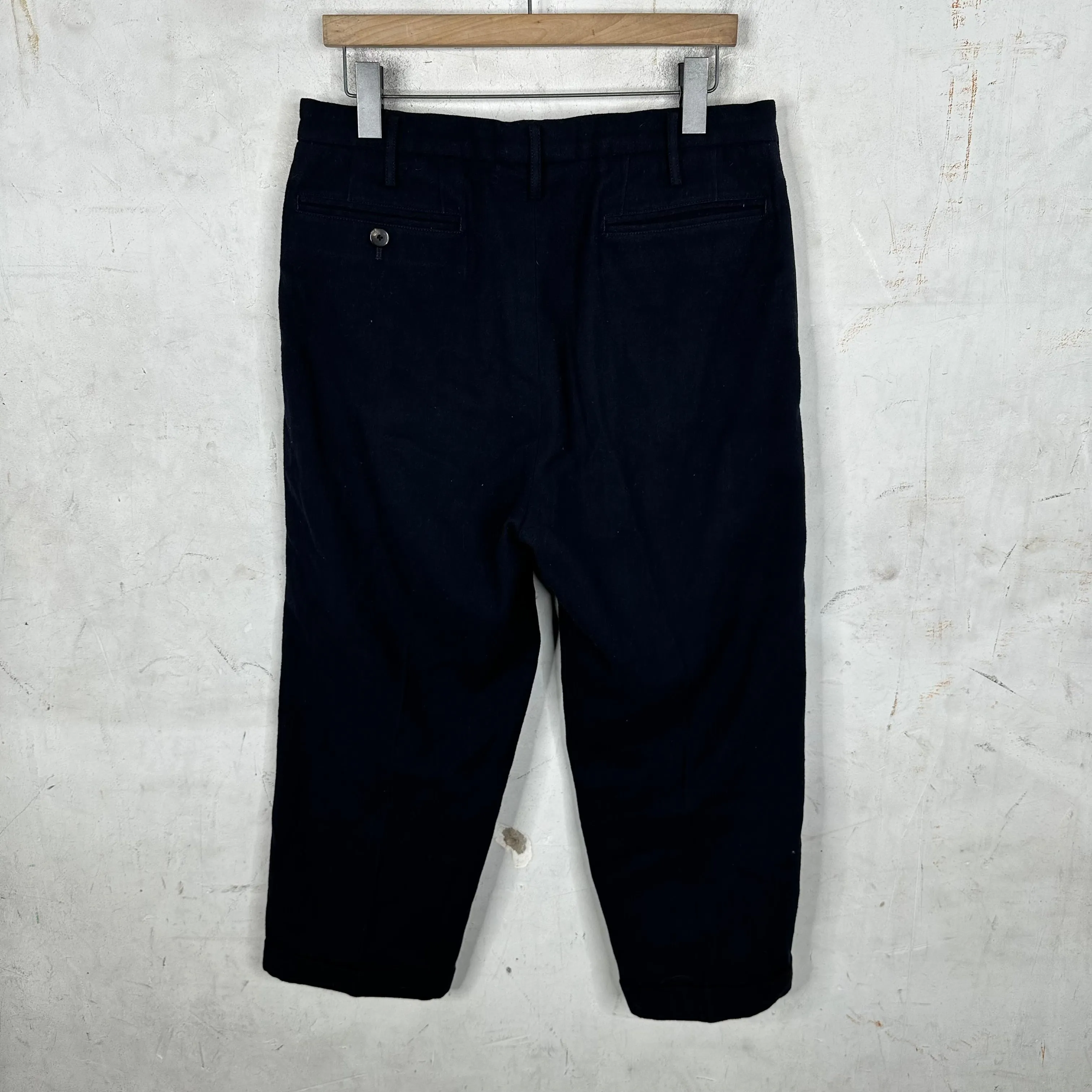 Visvim Navy Wool Mix Trousers