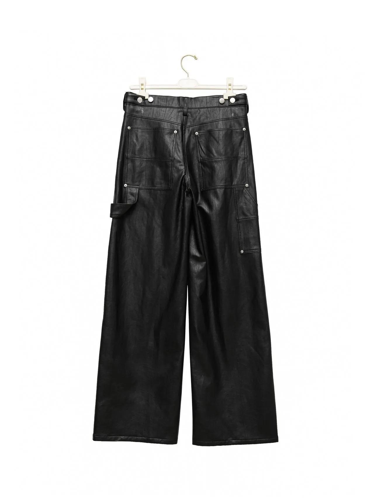 VIVID VEGAN LEATHER CARPENTER TROUSERS