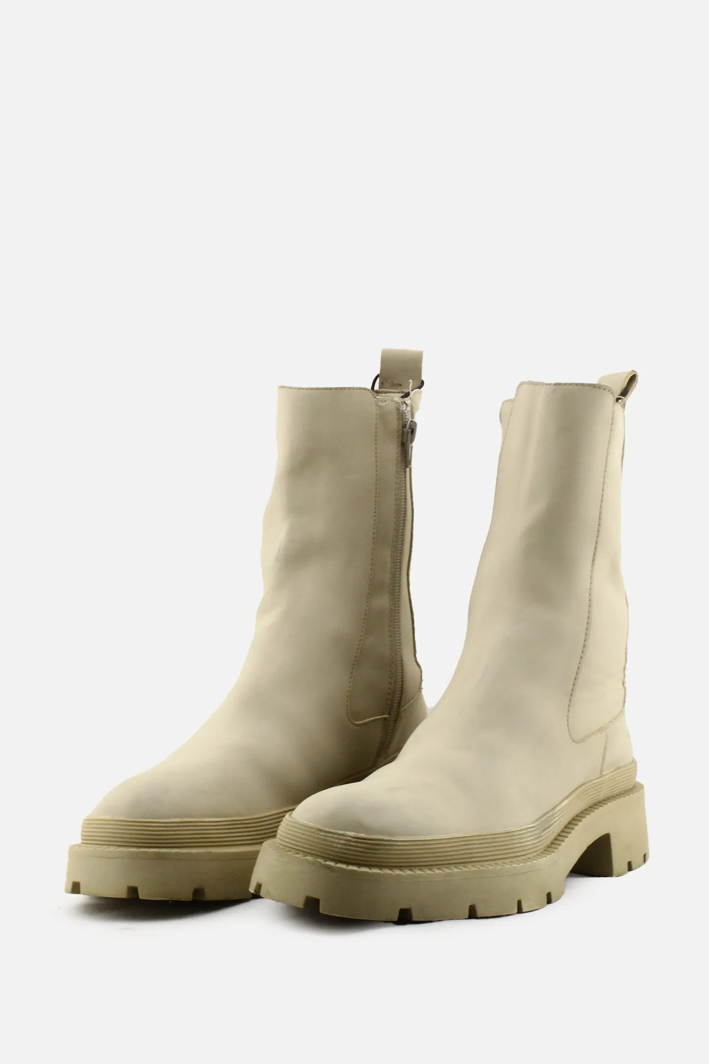 Zara Zipper Combat Ankle Boots | 100% Authentic Leather