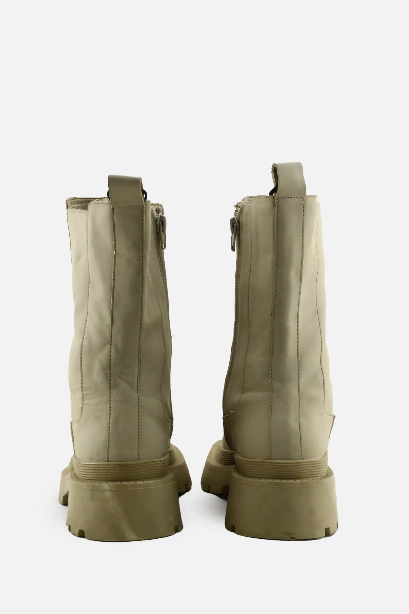 Zara Zipper Combat Ankle Boots | 100% Authentic Leather
